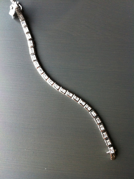 Sterling Silver CZ Tennis Bracelet - LittleGemsUSA - 2
