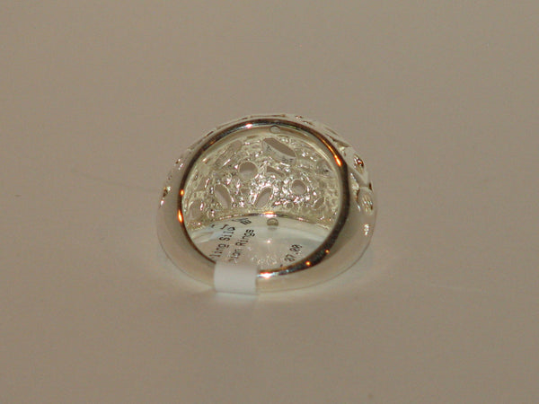 Sterling Silver Dome Circle Ring - Size 7 - LittleGemsUSA - 6