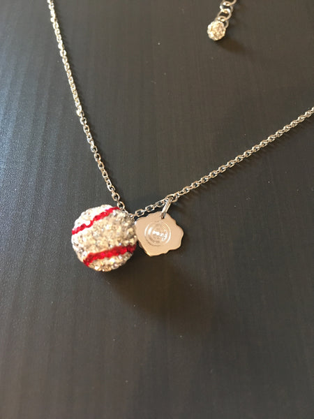 Cubs Crystal Logo Necklace