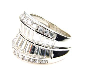 CZ Sterling Silver Fashion Ring - Size 6 - LittleGemsUSA - 3