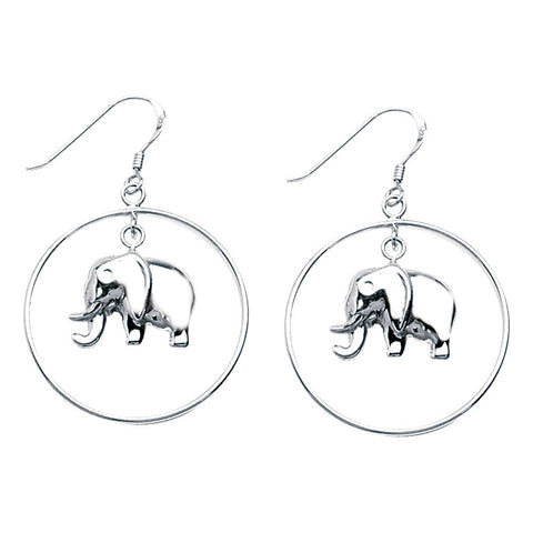 Elephant Hoop Earrings