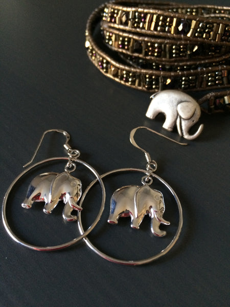 Elephant Hoop Earrings - LittleGemsUSA - 3