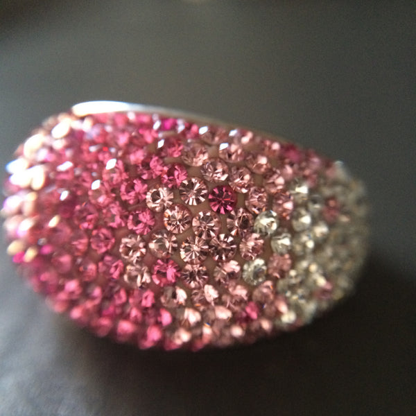 Pink Crystal Ombre Ring - Size 7 - LittleGemsUSA - 1