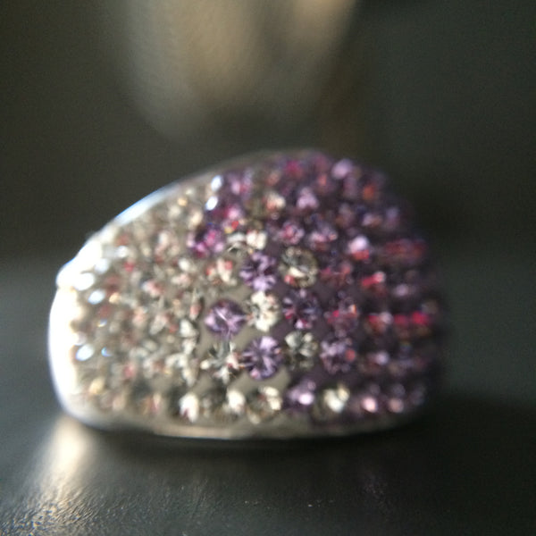Purple Crystal Ombre Ring - Size 6 - LittleGemsUSA - 1