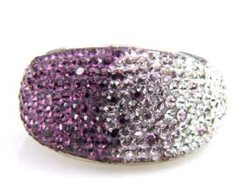 Purple Crystal Ombre Ring - Size 8 - LittleGemsUSA - 3