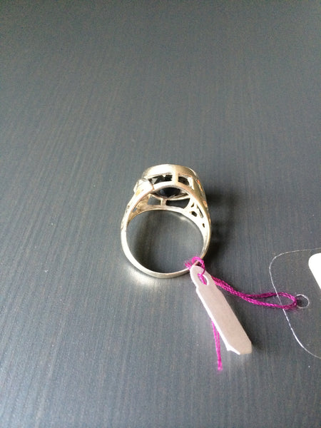 Round Garnet Ring - Size 9 - LittleGemsUSA - 4