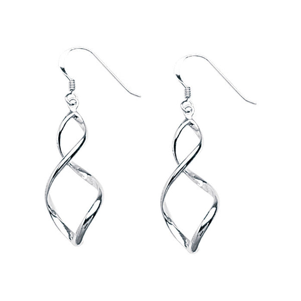 Silver Twist Earrings