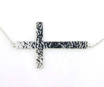 Sterling Silver Cross Necklace - 18" - LittleGemsUSA - 3