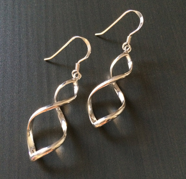 Silver Twist Earrings - LittleGemsUSA - 1