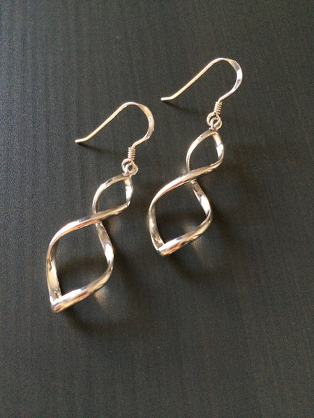 Silver Twist Earrings - LittleGemsUSA - 2